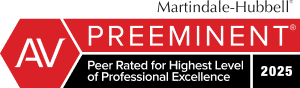 Martindale-Hubbell AV Preeminent Peer Rated for Highest Level of Professional Excellence | 2025